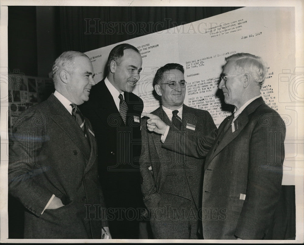 1938 Press Photo NY Congress of American Industry Louis Morris, CM Chester - Historic Images