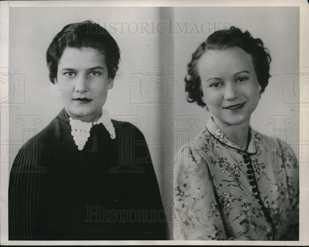 1937 Press Photo Audrey Cason, Julia Deason Ways Georgia schoolgirls - Historic Images