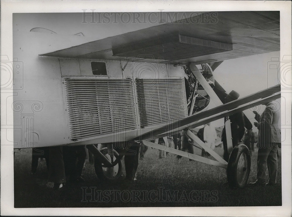 1932 Radiators on fuselage &amp; under wings of a plane-Historic Images