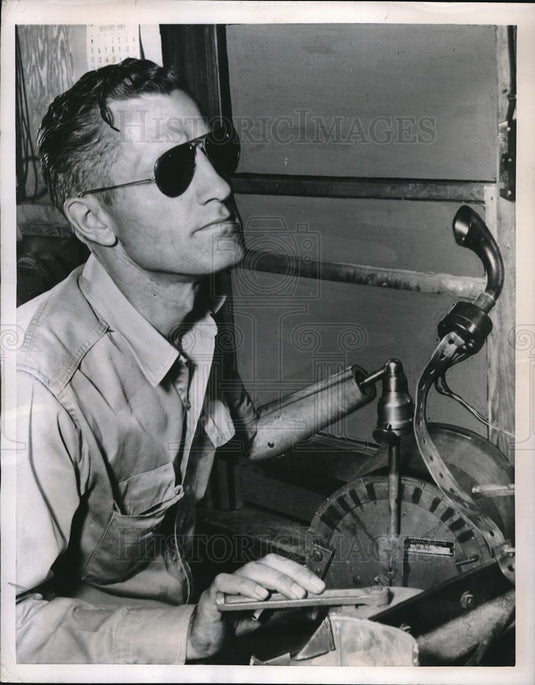 1951 Ralph Olson Cableway Operator at Bureau of Reclamation's-Historic Images