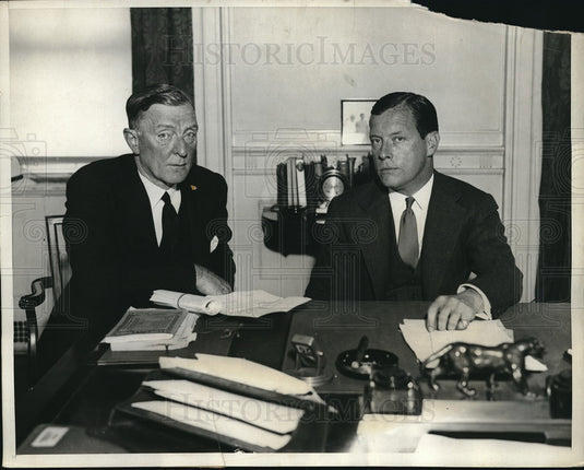 1931 Police Commissioner Edward Mulrooney & acting Mayor McKee - Historic Images