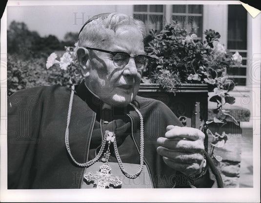 1963 Press Photo Archbishop Edwin F. Hoban on Eve of 85th Birthday - Historic Images