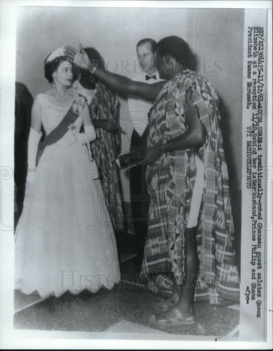1961 Press Photo Accra Ghana Africa Queen Elizabeth Visit - neb70155 - Historic Images