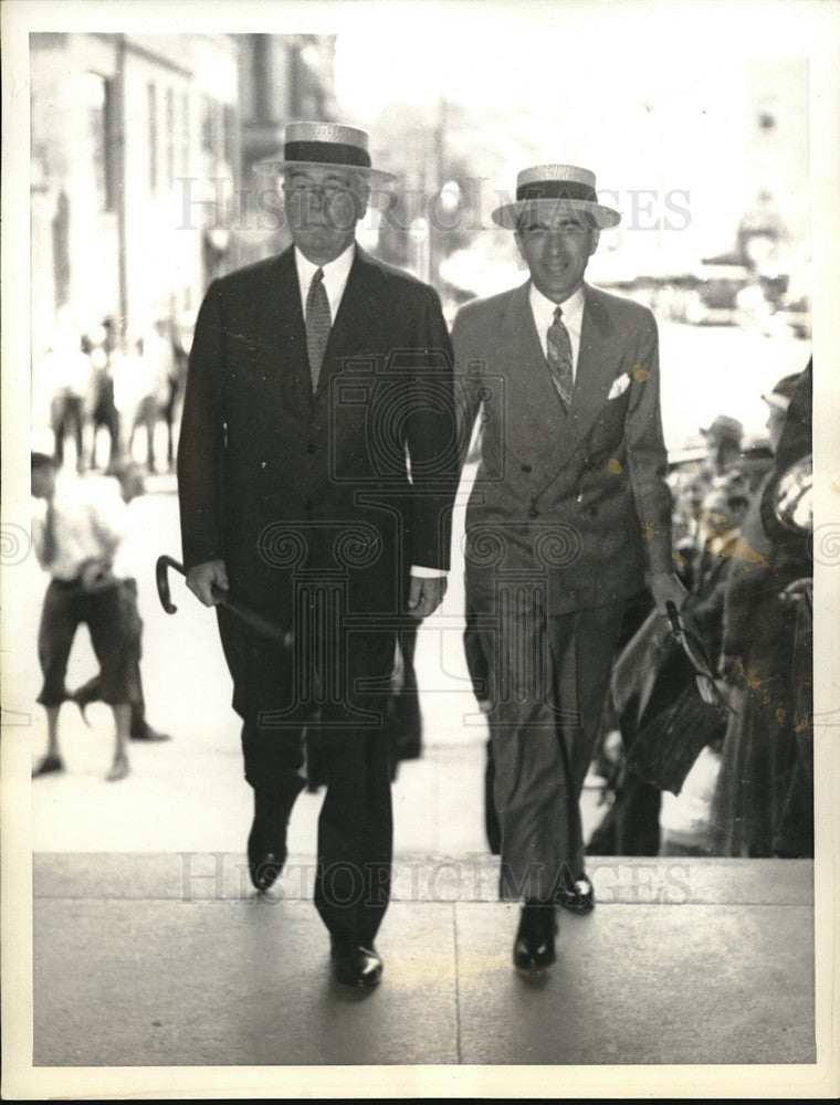 1932 Press Photo Albany New York Samuel Seabury Counsel Hofstadter Investigating - Historic Images