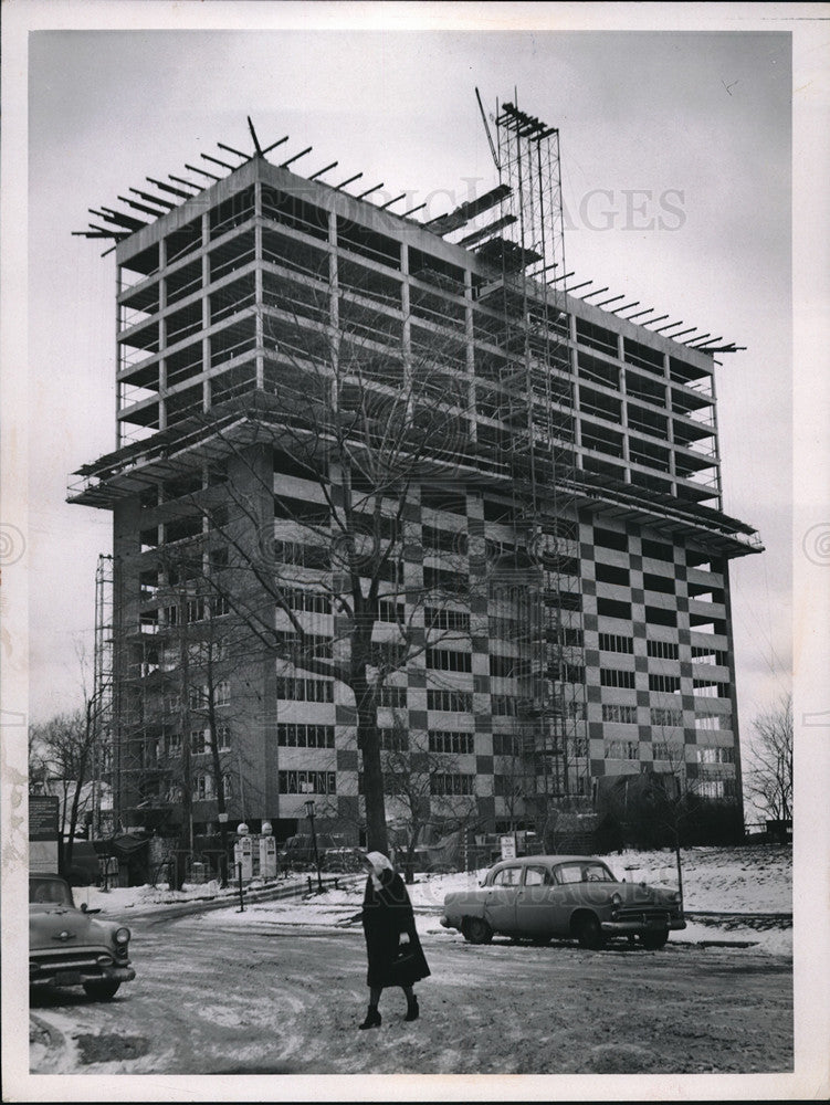 1960 Press Photo Marine Towers in Lakewood under construction (Cleveland)-Historic Images