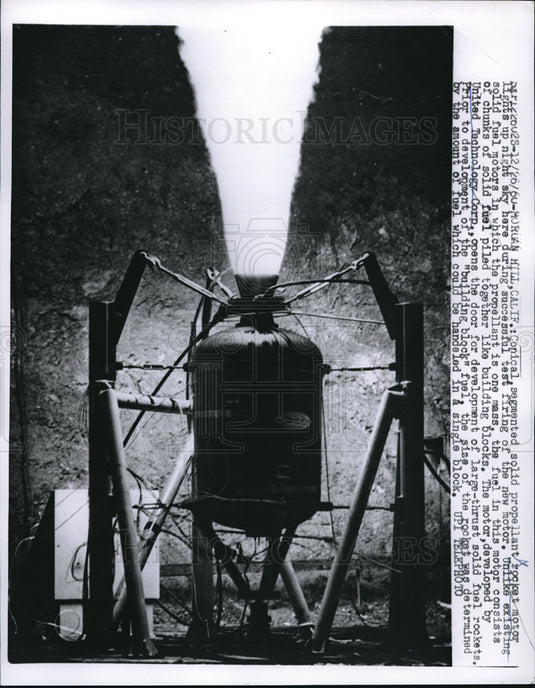 1960 Rocket Motor Made by United Technology Corpration - Historic Images