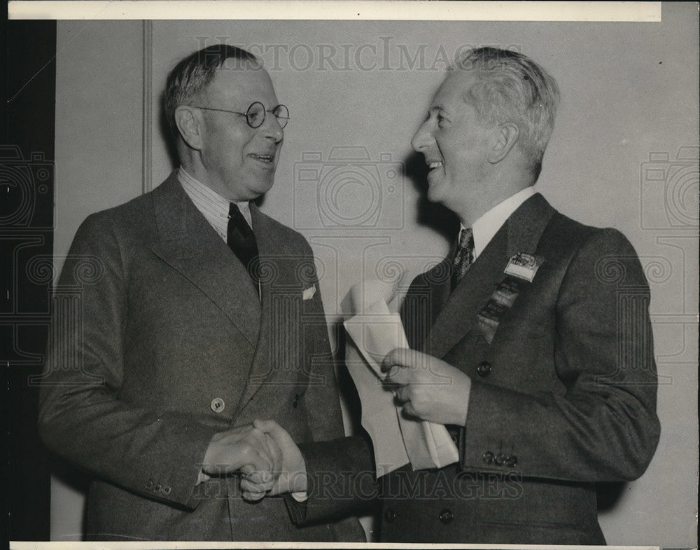 1938 Press Photo La, Calif. Judge Harry Hollzer &amp; Jesse Steinhart - Historic Images