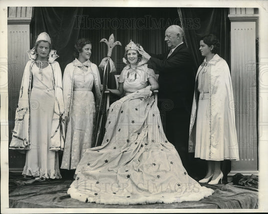 1932 "Queen Oceania" Margaret Daniels, Wm Wright at Annual Fete Md - Historic Images