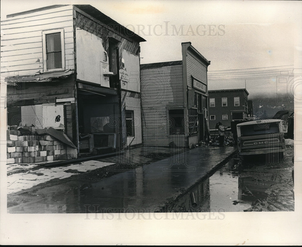 1964 Good Friday Earthquake Damages Valdez Business Section - Historic Images