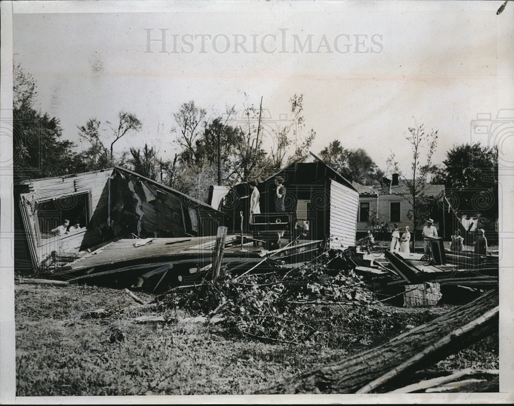 1934 Press Photo Wreckage From Tornado in Jacksonville, Illinois - Historic Images