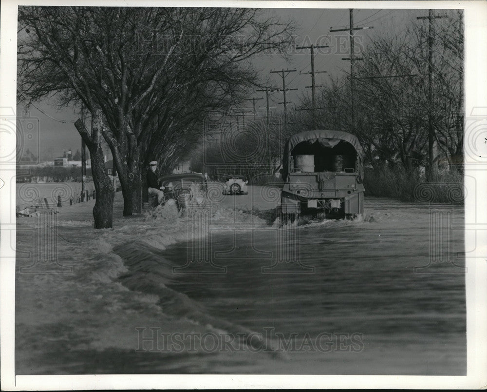 1942 Press Photo Napa California Flood water-Historic Images