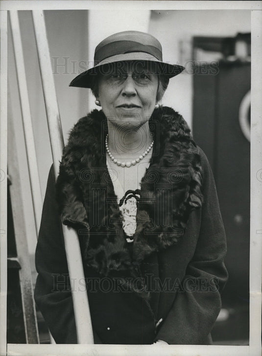 1934 Press Photo Mrs. David Foote Sellers Wife Of Commander In Chief Of US Fleet-Historic Images