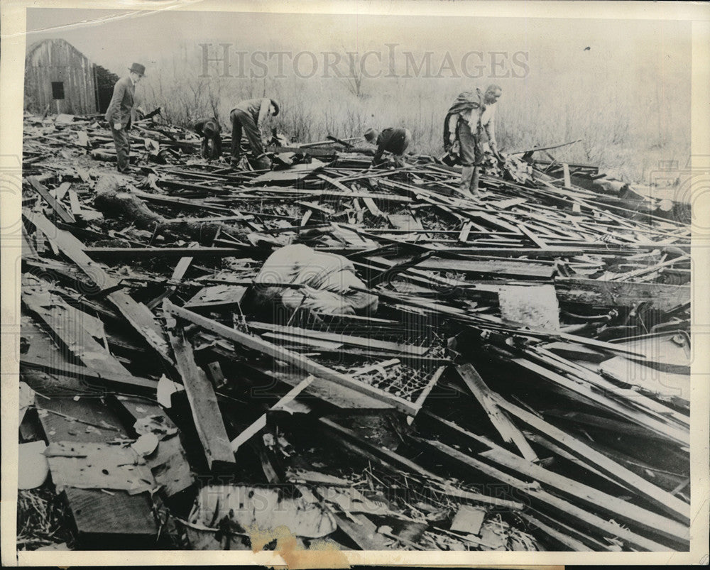 1936 Press Photo Damage Done By Tornado In Tennessee - Historic Images