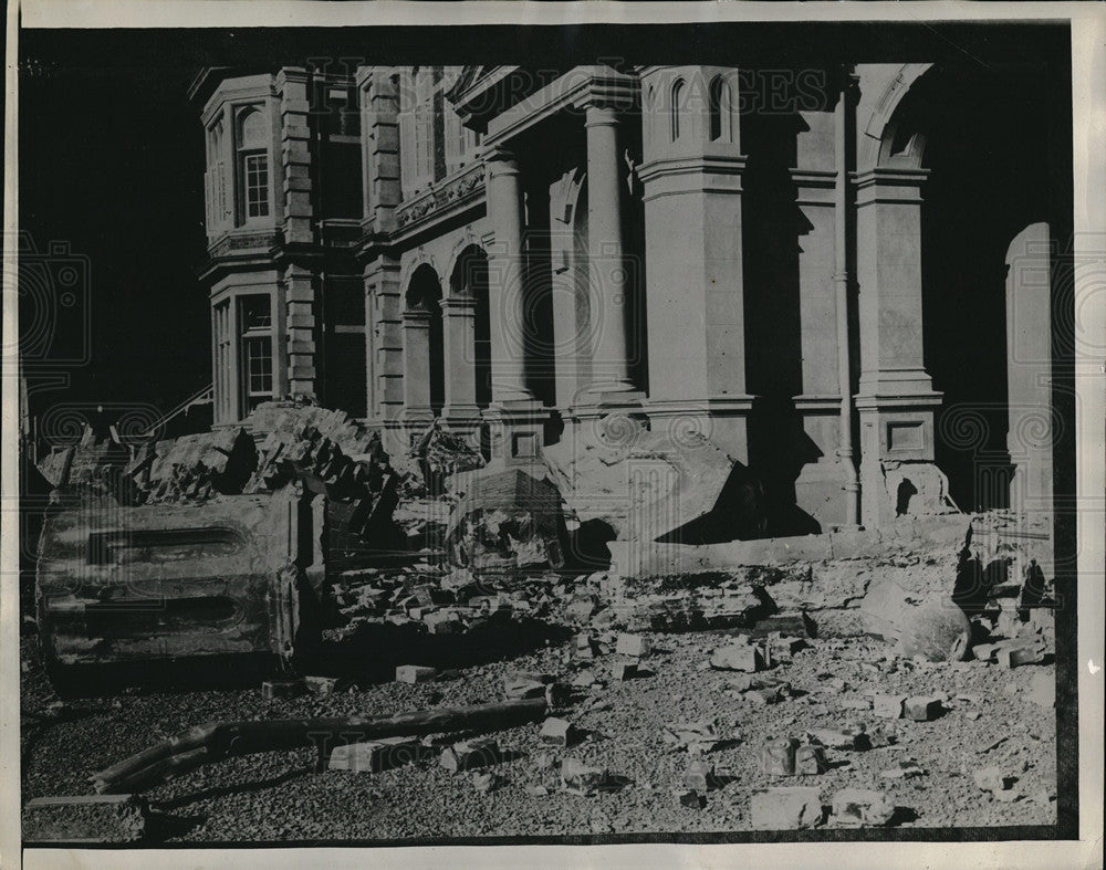 1929 Nelson College in NY damaged building from quake - Historic Images