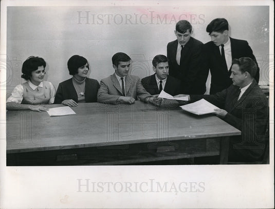 1966 Press Photo Student Officers of Pamsville Harvey HS Maretta Marom Joe Hosme - Historic Images