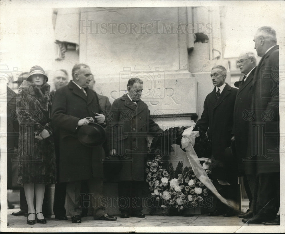 1928 Claudiel Lane Hermant Attend Unveiling Of Pasteur Monument - Historic Images