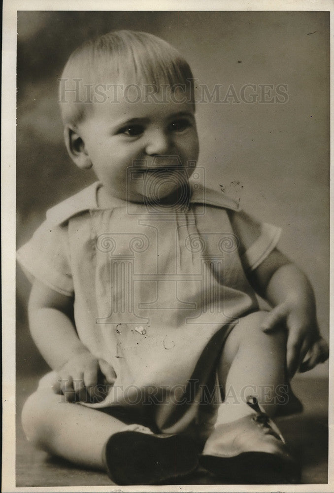 1932 Press Photo Udell Stanley Adams Celebrating His Birthday On July 4th-Historic Images