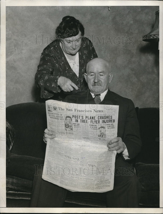 1933 Mr. & Mrs. Jeremiah Cronin Parents Of Youthful Joe Cronin - Historic Images