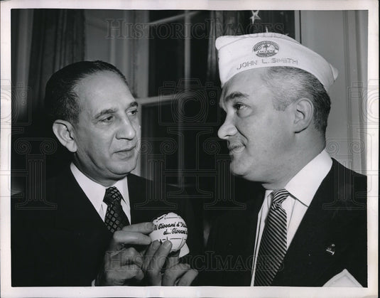 1952 John L. smith Mayor Vincent Impellitteri  - Historic Images