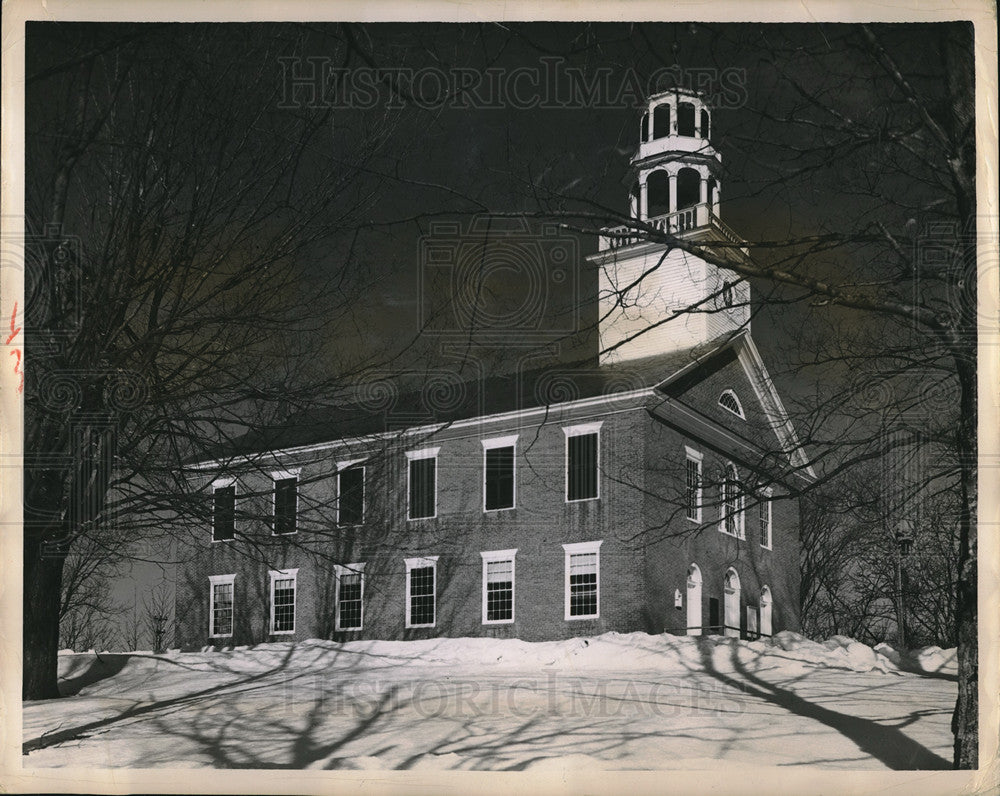 1955 Press Photo Weathersfield Center Church built in 1821 - Historic Images