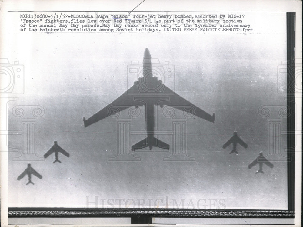 1957 &quot;Bison&quot; Bomber Escorted By MIG - Historic Images