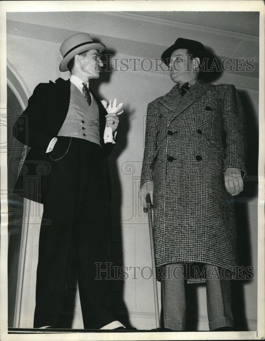 1937 Press Photo N. C. Pettmne and Sam Granadier, convention Merchant Tailors - Historic Images