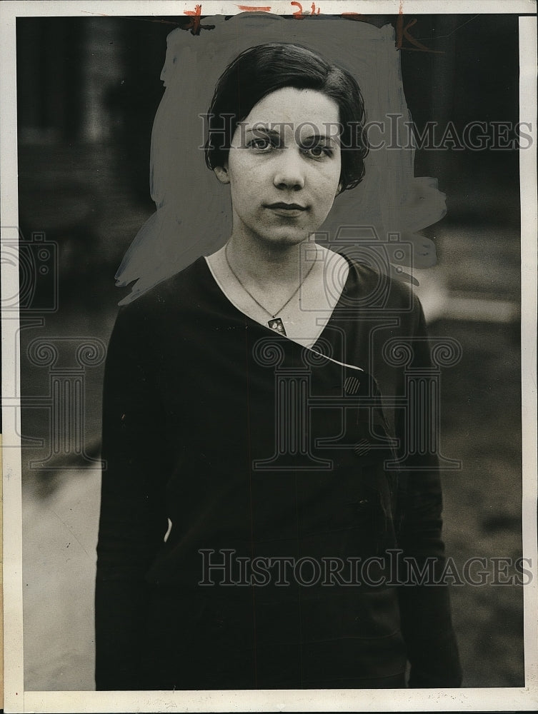 1931 Press Photo Louise Armstrong, Chicago bank clerk at robbery - Historic Images