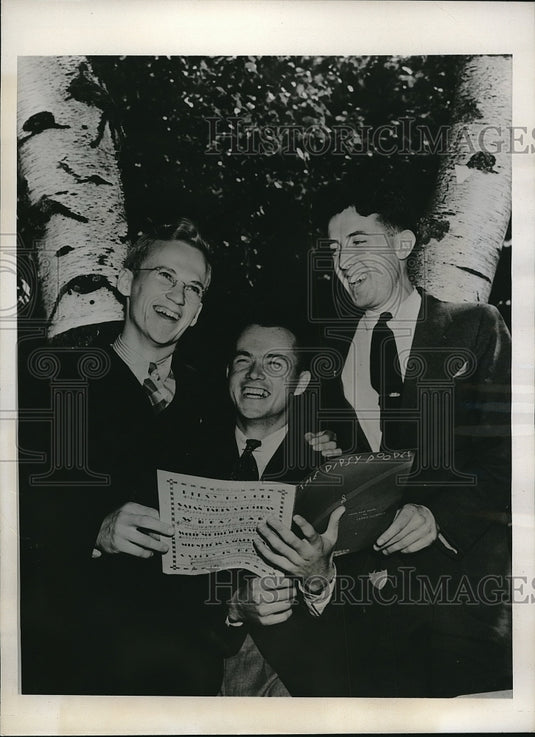 1938 Arthur F. Doe, Lawrence M. Ray, George Mee Musicians - Historic Images