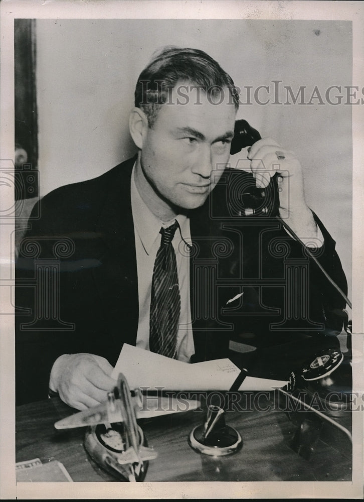 1937 Newt Collins President of Douglas Air Craft Employees Associati - Historic Images