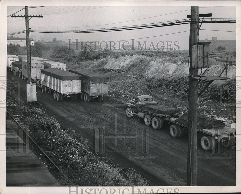 1951 Trucks on an Ohio Road  - Historic Images