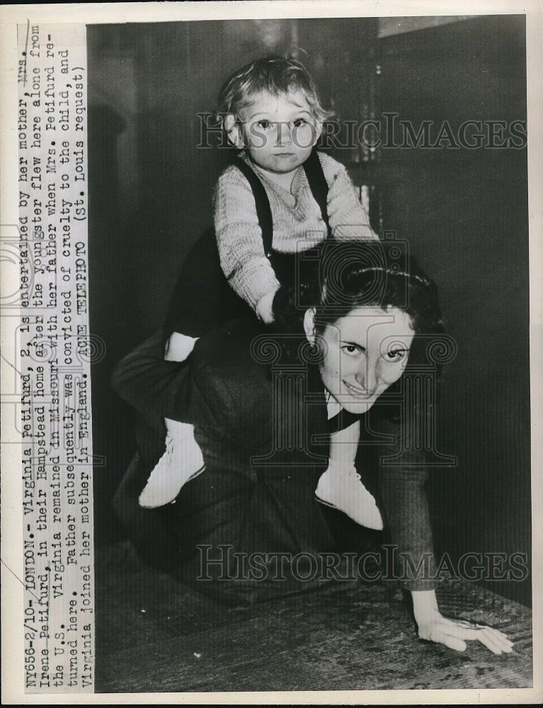 1948 Press Photo Virginia Petifurd reunited with mother in England - neb74340-Historic Images