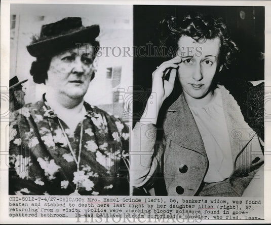 1949 Press Photo Chicago Hazel Grinde Stabbed To Death Trial - neb74482 - Historic Images