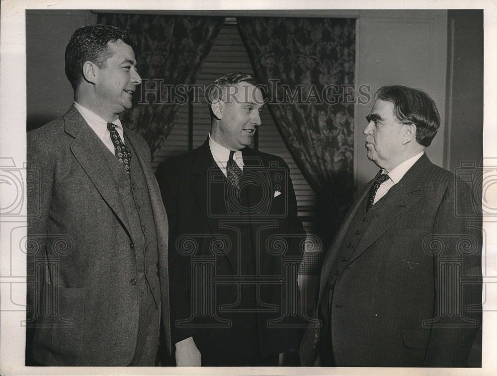 1941 Press Photo John Steelman John Lewis Southern Coal Operators Mining - Historic Images