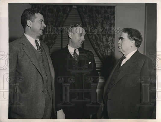 1941 Press Photo John Steelman John Lewis Southern Coal Operators Mining - Historic Images