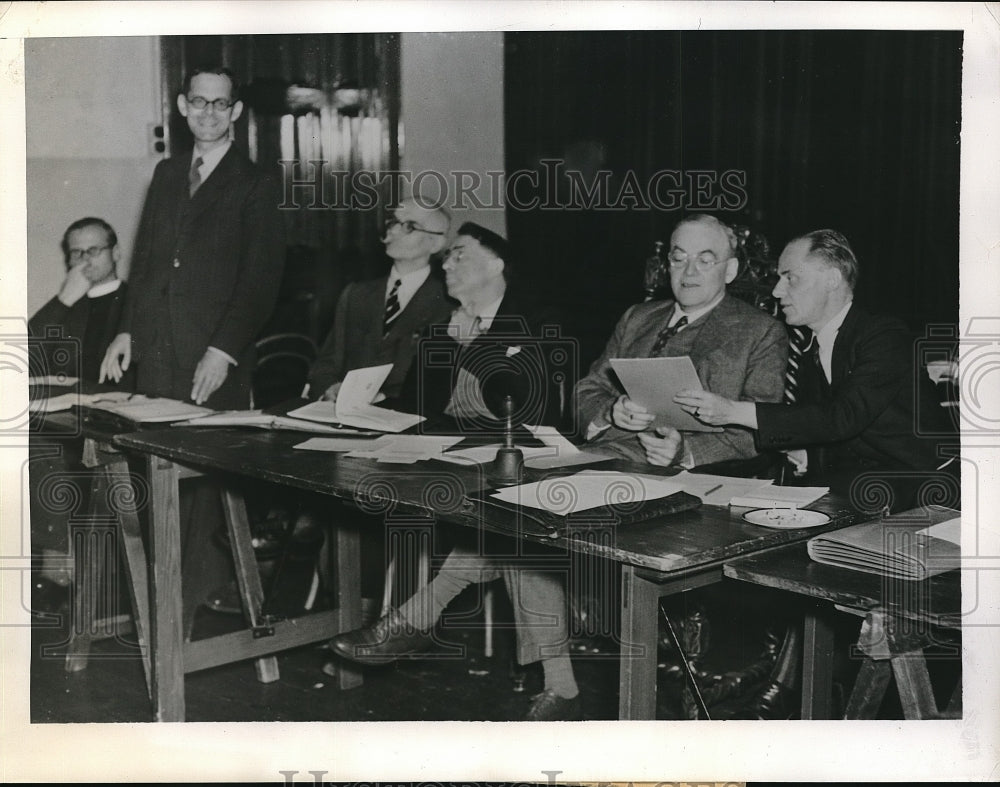 1946 Press Photo Church World Conference, Norman Goodall, Dr. Boegner, J. Dulles - Historic Images