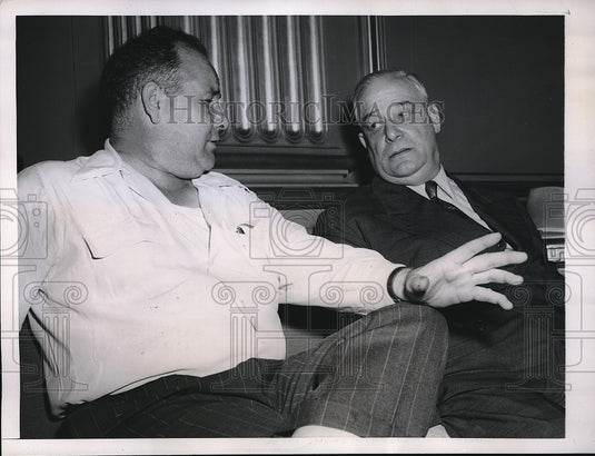 1946 Press Photo J.R. Gormley of Marine Firemen's Union & J.B. Bryan-Historic Images