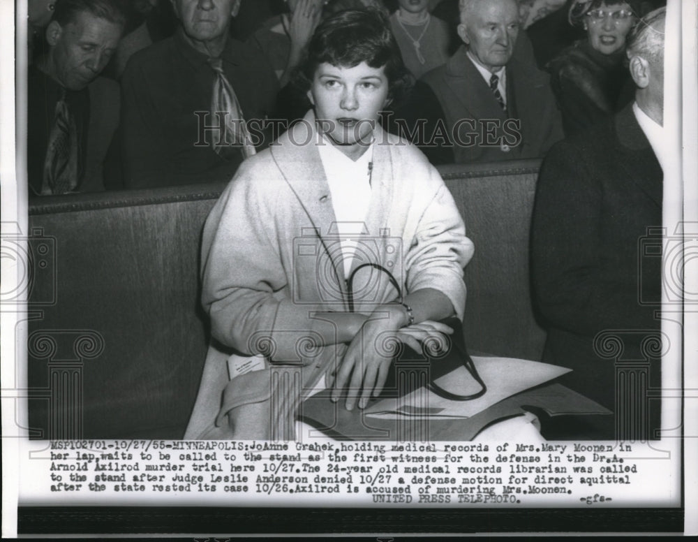 1955 witness Jo Anne Grahek testifies in murder trial  - Historic Images