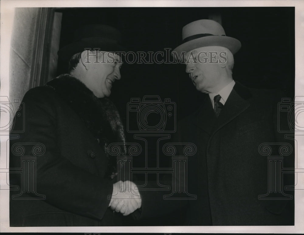 1939 Press Photo US secretary Cordell Hull greets Brazil foreign minister Arrana-Historic Images