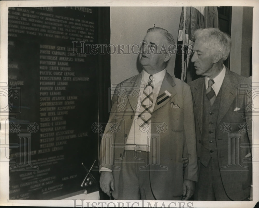 1930 Press Photo Judge Kenesaw Mountain Landis &amp; Judge W.G. Bramham - Historic Images