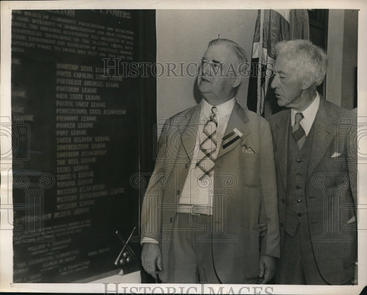 1930 Press Photo Judge Kenesaw Mountain Landis & Judge W.G. Bramham - Historic Images