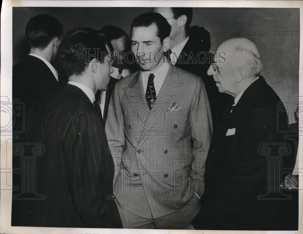 1937 Press Photo Natl Labor Board at Detroit,Mich, L Knapp,JT Lindsay,F Bower - Historic Images