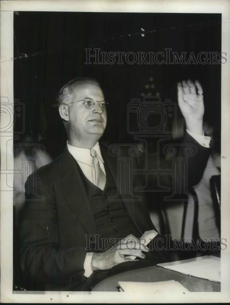 1938 Press Photo JB Matthews at Dies committee on Un American activities - Historic Images