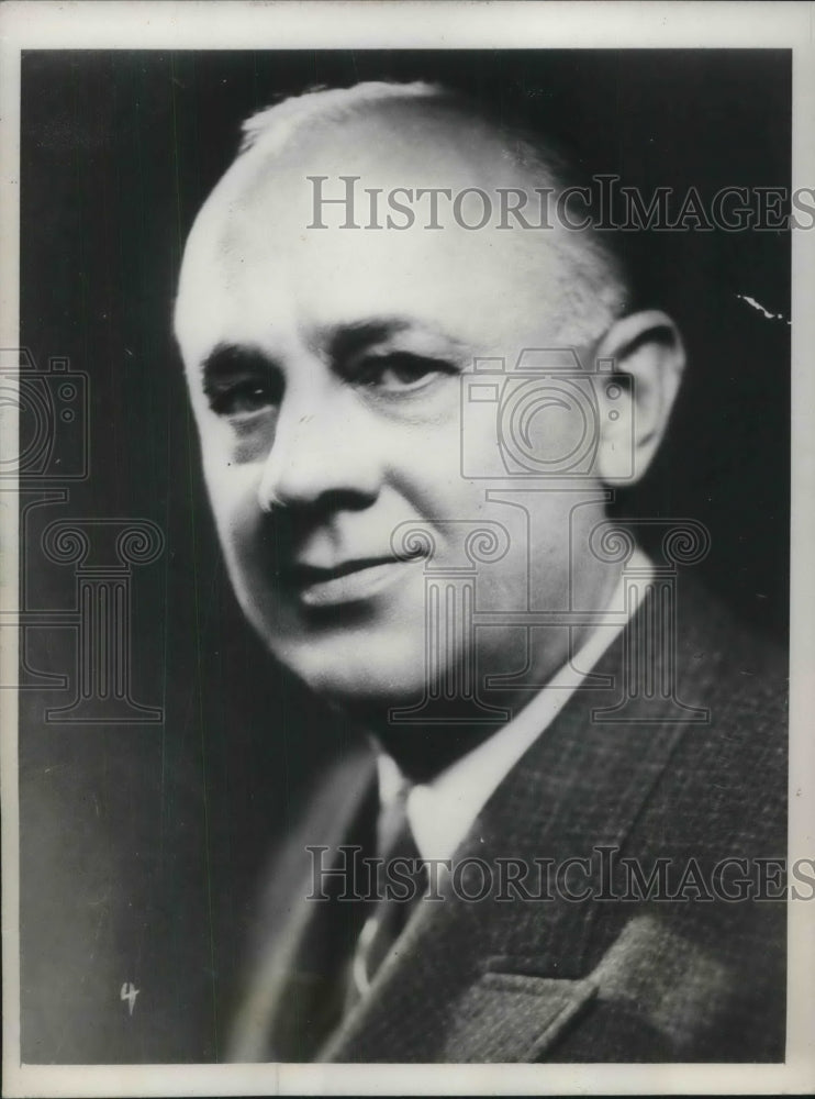 1937 Press Photo C.A. Dykstra, city mgr of Cinncinati, Ohio - Historic Images