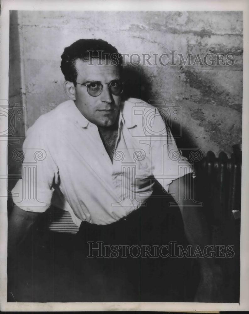 1949 Press Photo arson & murder suspect Steve Brusnahan, Lakeport, CA - Historic Images