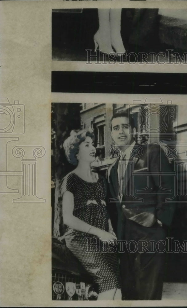 1958 Press Photo Jane Buckingham &amp; Indian Prince Shiv in London - Historic Images