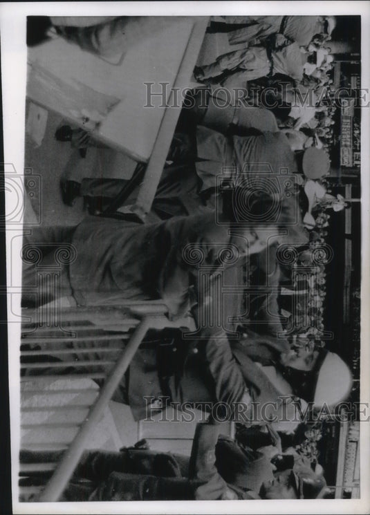 1968 Leftist Demonstrator with Frankfurt Police Outside Paulskirche - Historic Images