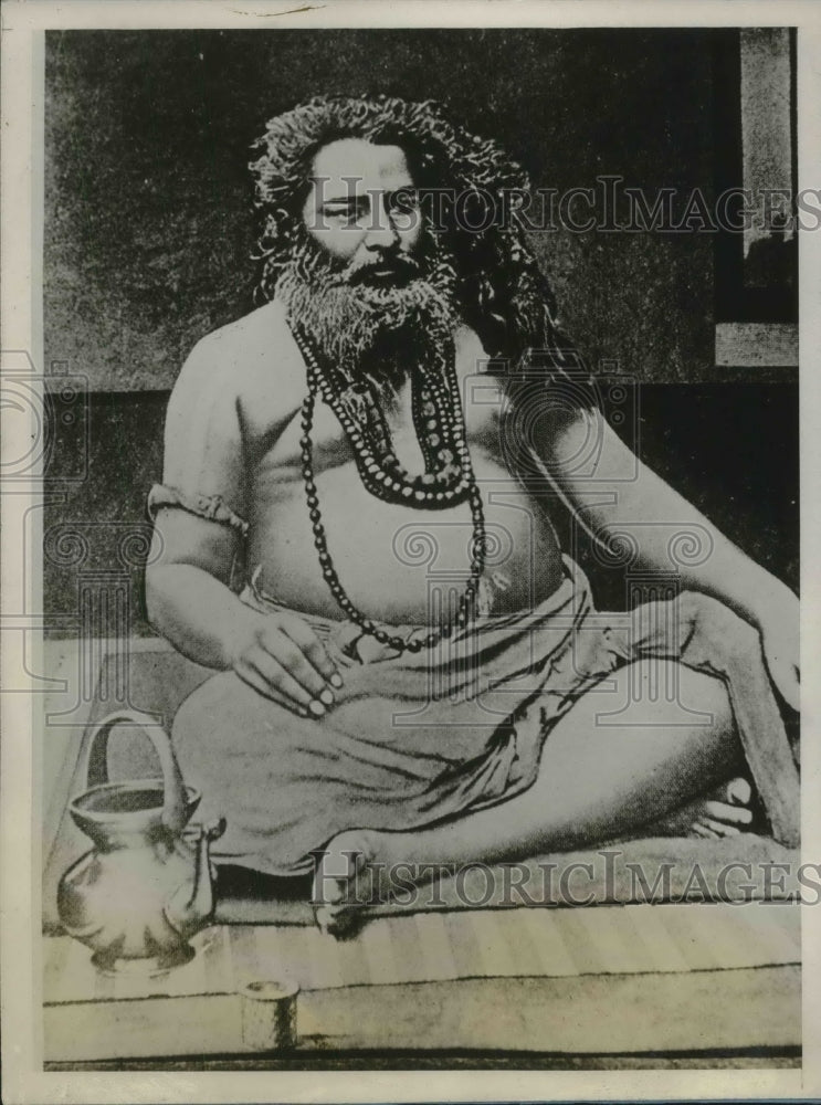 1928 Press Photo Srimet Dajoy Krdshna Gaswamy, a Hindu Sadhoo - Historic Images