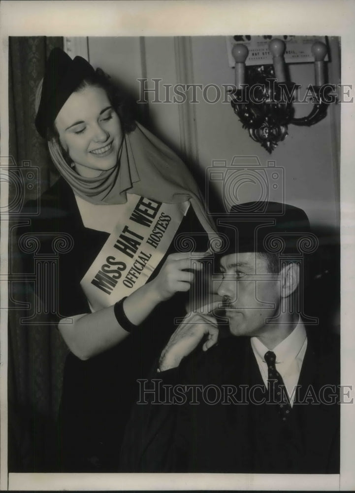 1938 Eleanore Gray, official hostess, B. Harold Miller - Historic Images