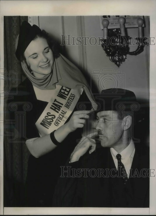 1938 Eleanore Gray, official hostess, B. Harold Miller - Historic Images