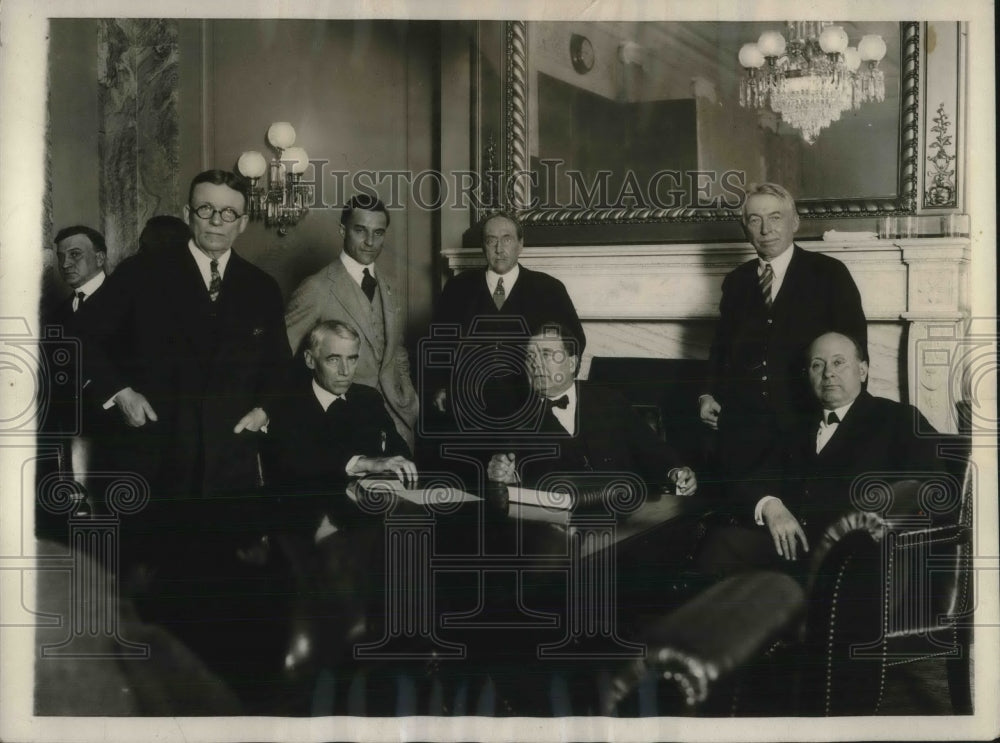 1924 Press Photo Frank WWalsh,James Gerard,Clem Shaver,Sens Bayard,Borsh,Caraway-Historic Images